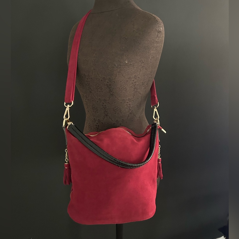 Tiffany & Fred Paris suede handbag‎
